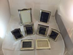 A collection of seven silver photograph