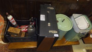 A collection of miscellaneous items to include two vintage soda siphons, three vintage fire