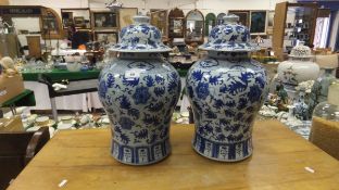 A pair of modern Chinese baluster shaped