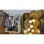 Two boxes of miscellaneous items to incl