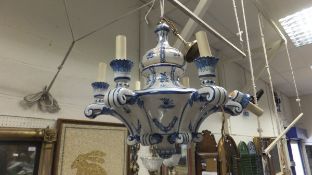 A blue and white porcelain Delft style s