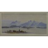 H EARP - a pair of mountainous lake scenes, watercolours, one signed lower right,