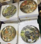 A collection of 24 The Wind in the Willows collector's plates to include Wedgwood "Art by Eric