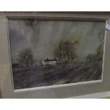 TARQUIN COLE "Desolate farmhouse in a landscape", watercolour, signed lower right,