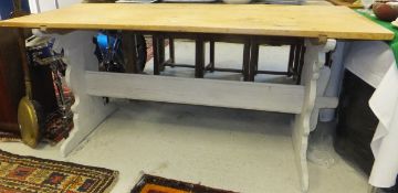 A pine refectory table,