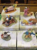 A collection of six Royal Doulton The Wind in the Willows figurines to include "No amount of