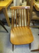 Four stick back kitchen chairs,