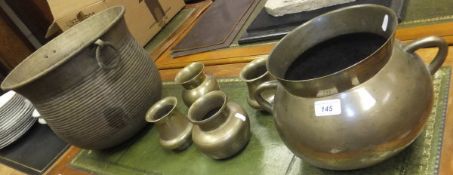 A brass censer / cauldron,