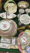 A collection of Continental and other decorative china wares to include three Copelands china