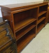A pair of modern Chinese hardwood adjustable bookcases