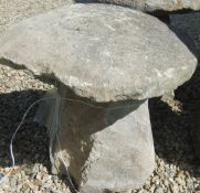 A natural stone staddlestone CONDITION REPORTS Approx 56cm high total.  Top 52cm diameter approx.