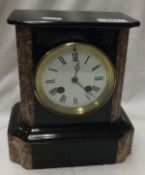 An A D Mougin slate cased mantel clock,