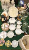 A collection of Royal Commemorative wares and other decorative china to include a large pottery