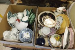 Three boxes of assorted sundry household and decorative china,