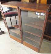 A Danish rosewood two door wall hanging bookcase cabinet,