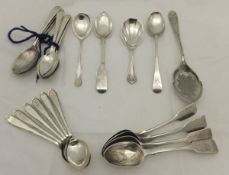 A set of six silver teaspoons,