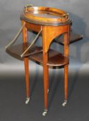 An Edwardian mahogany drinks' table,