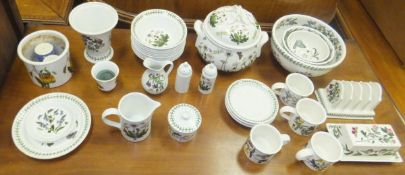 A collection of Portmeirion "Botanic Garden" table wares to include fruit bowl, lidded tureen, vase,