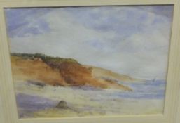 ATTRIBUTED TO THERESA SYLVESTER STANNARD "Coastal scene", watercolour,