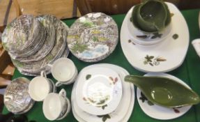A collection of Midwinter Style Craft "Riverside" pattern dinner wares,