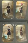 Victorian postcard album to include British Beauties, Gladys Cooper,