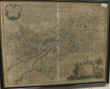 18TH CENTURY ENGLISH SCHOOL "An accurate map of the Counties of Gloucester and Monmouth divided