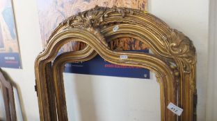 A Victorian mahogany commode stool, and two three-fold vanity screen frames (for restoration)