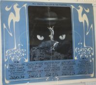 A Filmore West "Closing Week" poster advertising bands The Grateful Dead, Santana,
