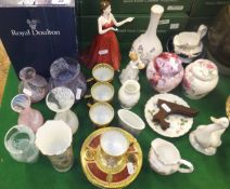 A collection of decorative china wares to include a Royal Doulton figurine "My Love", model No.
