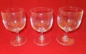 A set of eleven 1930's Georgian style rummers / wine glasses