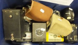 A collection of vintage Kodak Brownie cameras including a Six-20 Model C, No.