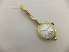 A 9 carat gold ladies wristwatch,