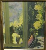 HENRY INLANDER (1925-1983) "Summer Afternoon", oil on canvas, signed lower right, signed, titled and