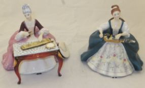 A Royal Doulton figurine "Hurdy Gurdy", model No. HN 2796 and Royal Doulton figurine "Dulcimer",