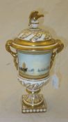 A Coalport lidded urn "To Commemorate the Bi-Centenary of the Birth of J M W Turner.....
