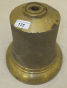 A ship's bell with impressed crown above ER and bearing impressed mark "SCC I/53"