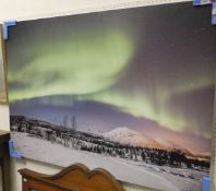 AFTER TORE RIISE "Northern Lights again the backdrop of the village of Setermoen,