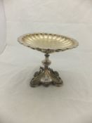 A plated tazza in the Elkington manner,