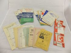 A collection of football programmes to include England v Scotland Sunday April 15th 1961,