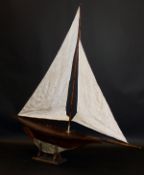 An early 20th Century hand-built pond yacht,