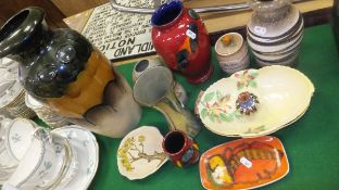 A collection of studio pottery and other wares,