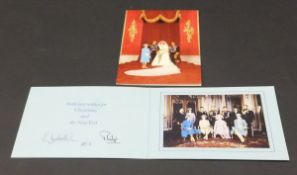 A Christmas card from Her Majesty The Queen and Prince Philip depicting The Queen and Prince Philip