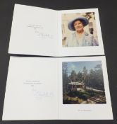 A Christmas card from HRH Elizabeth The Queen Mother 1983 signed "From Elizabeth R",