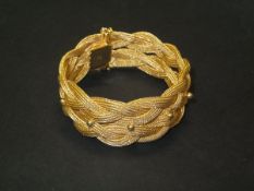 An 18 carat gold rope-twist bracelet,