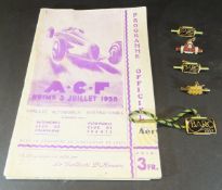 A 1938 Donnington Grand Prix car race Programme (Saturday October 22nd 1938,