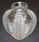 A Lalique "Esterel" vase, etched "R. Lalique" to base, 18.5 cm high CONDITION REPORTS Small knock to