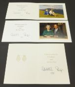 A Christmas card from Her Majesty The Queen and Prince Philip depicting The Queen and Prince Philip