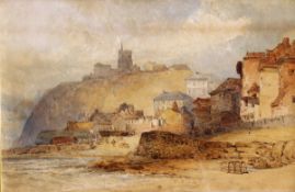 WILLIAM CALLOW (1812-1908) "Castle at Fechamp, Normandy", watercolour, unsigned, with paper label