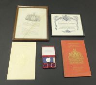 A collection of Queen Elizabeth II Royal ephemera including Invitation to the 1953 Coronation