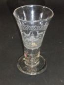 An early 19th Century Norwegian wine glass,